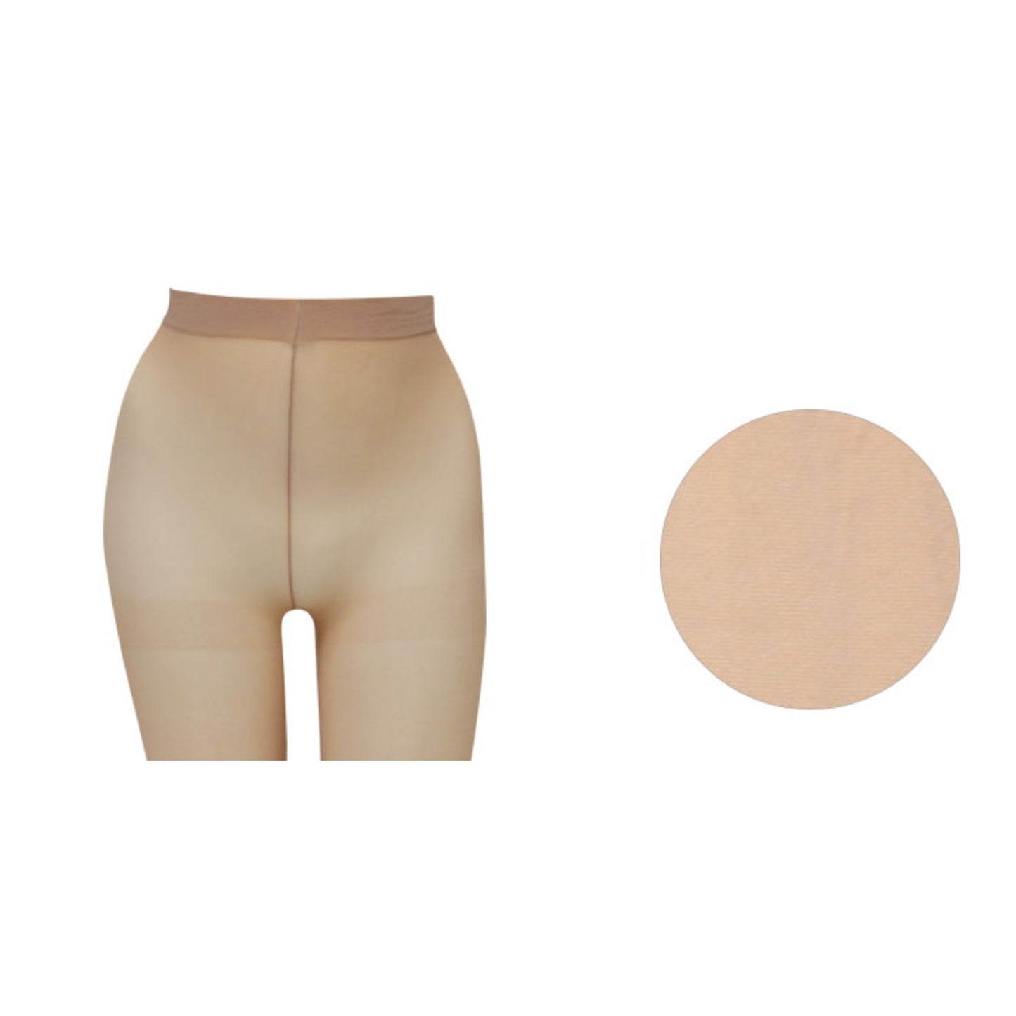 80 Denier Beige Skin Colour Footless Opaque Pantyhose Tights