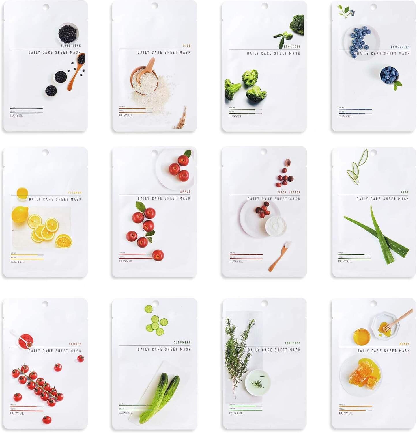 EUNYUL Daily Care Sheet Mask 12 Set