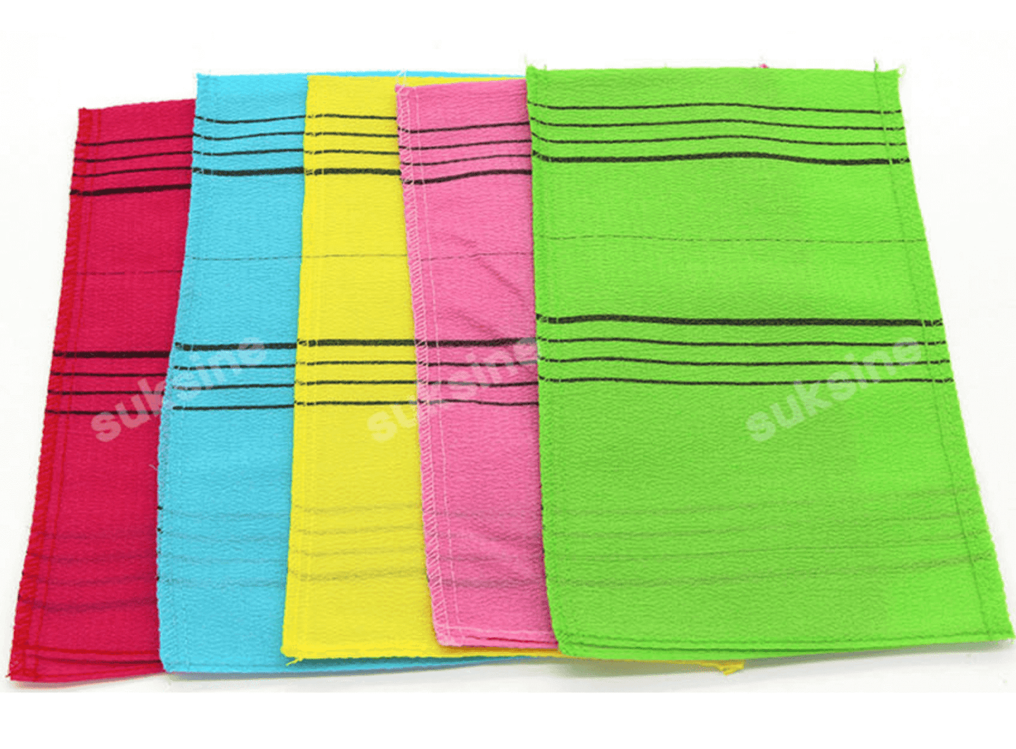 Korean Exfoliating Mitt Towel Bath Viscose Body Scrub Glove Large 5 PCS