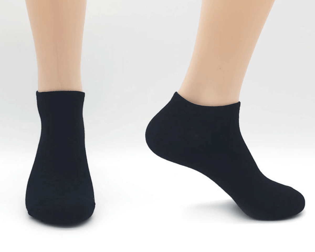 Men's Cotton Blend Low Cut Ankle Sneaker Socks 3 Pairs black