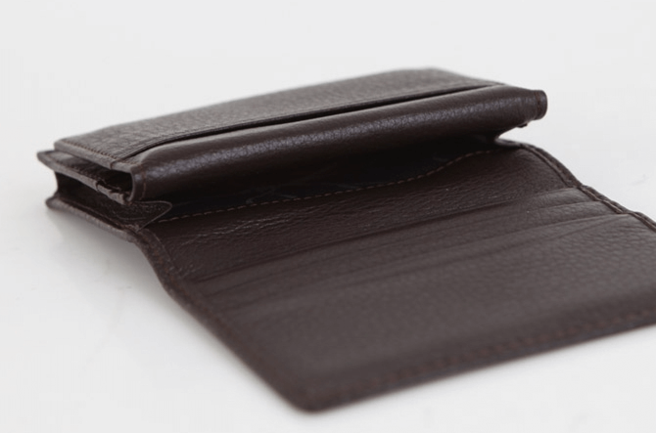 Men's Business Slim Cowhide Genuine Leather Wallet