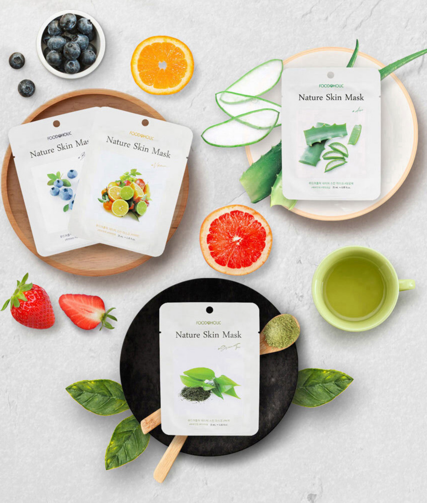 foodaholic nature skin mask 16 pack