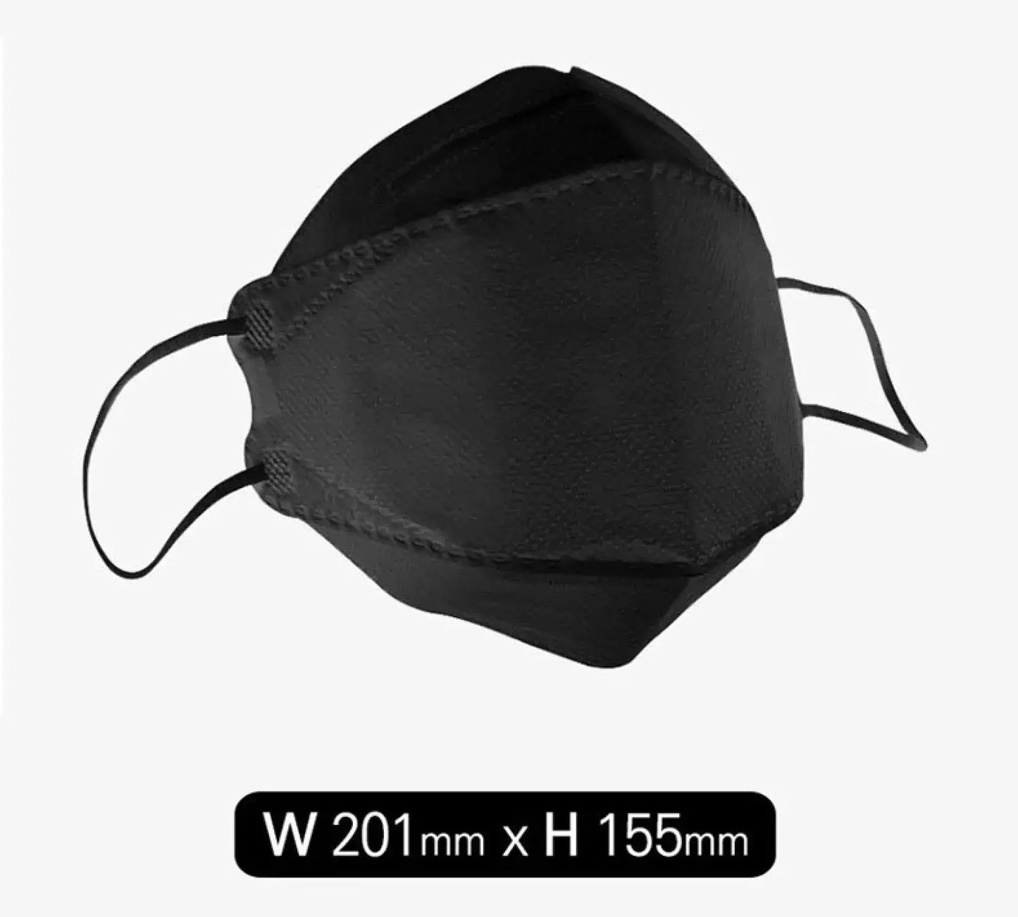 ZEROGUARD KF94 3D 4 Layer Black Face Mask 10 PCS