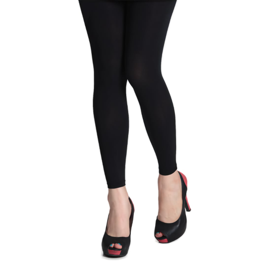 150 denier footless pantyhose tights black