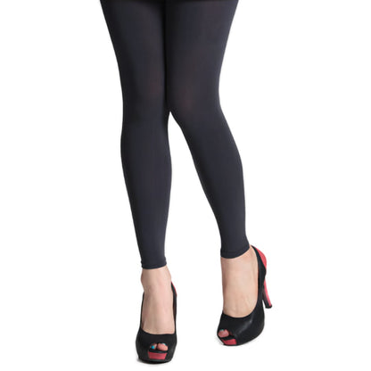 150 denier footless pantyhose tights charcoal