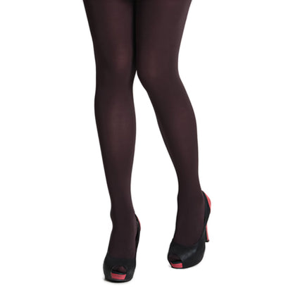 150 Denier Footed Opaque Pantyhose Tights Brown