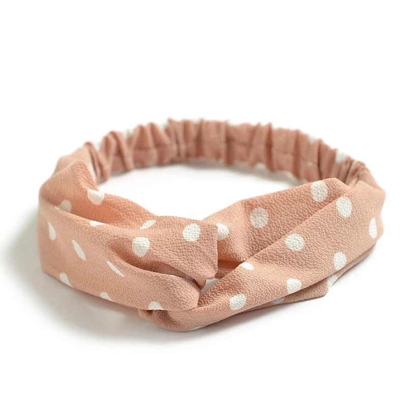Pink fabric knotted headband fashion accessory