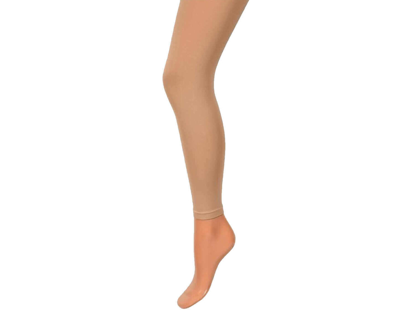 80 Denier Beige Skin Colour Footless Opaque Pantyhose Tights 