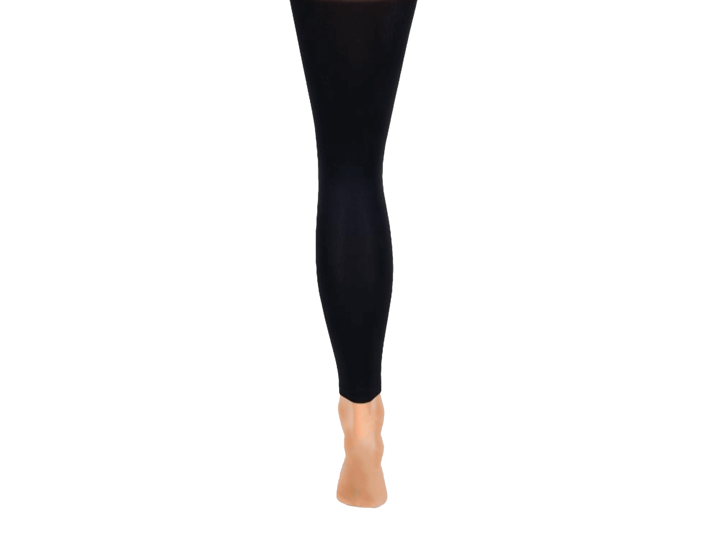 80 Denier Black Footless Opaque Pantyhose Tights 