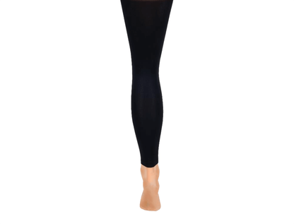 80 Denier Black Footless Opaque Pantyhose Tights 