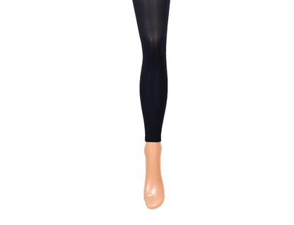 80 Denier Black Footless Opaque Pantyhose Tights 
