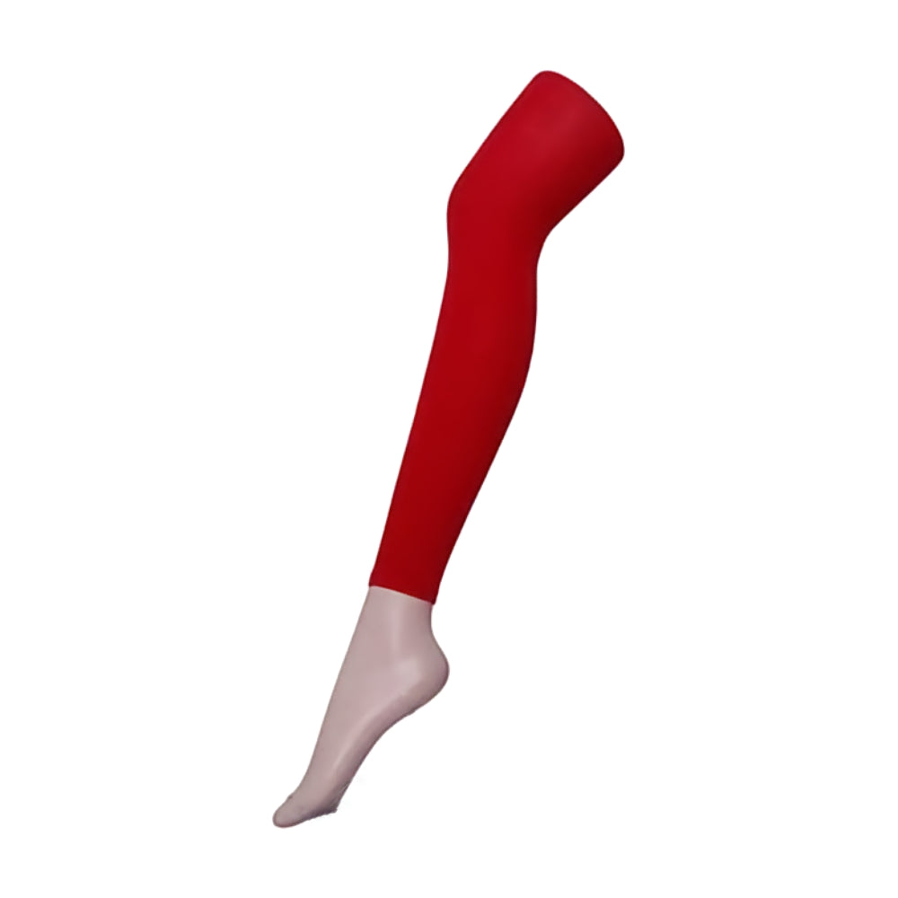 80 Denier Red Coloured Footless Opaque Pantyhose Tights 