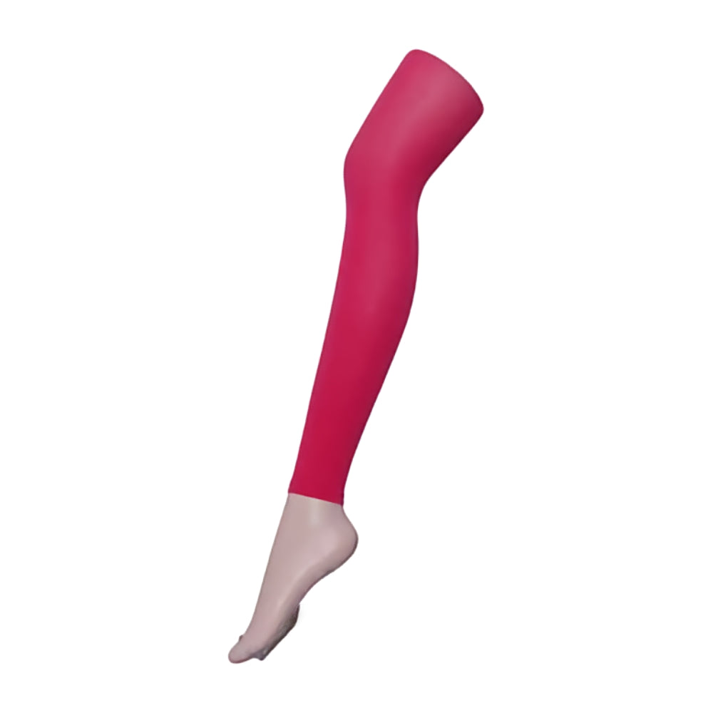 80 Denier Hot Pink Coloured Footless Opaque Pantyhose Tights 