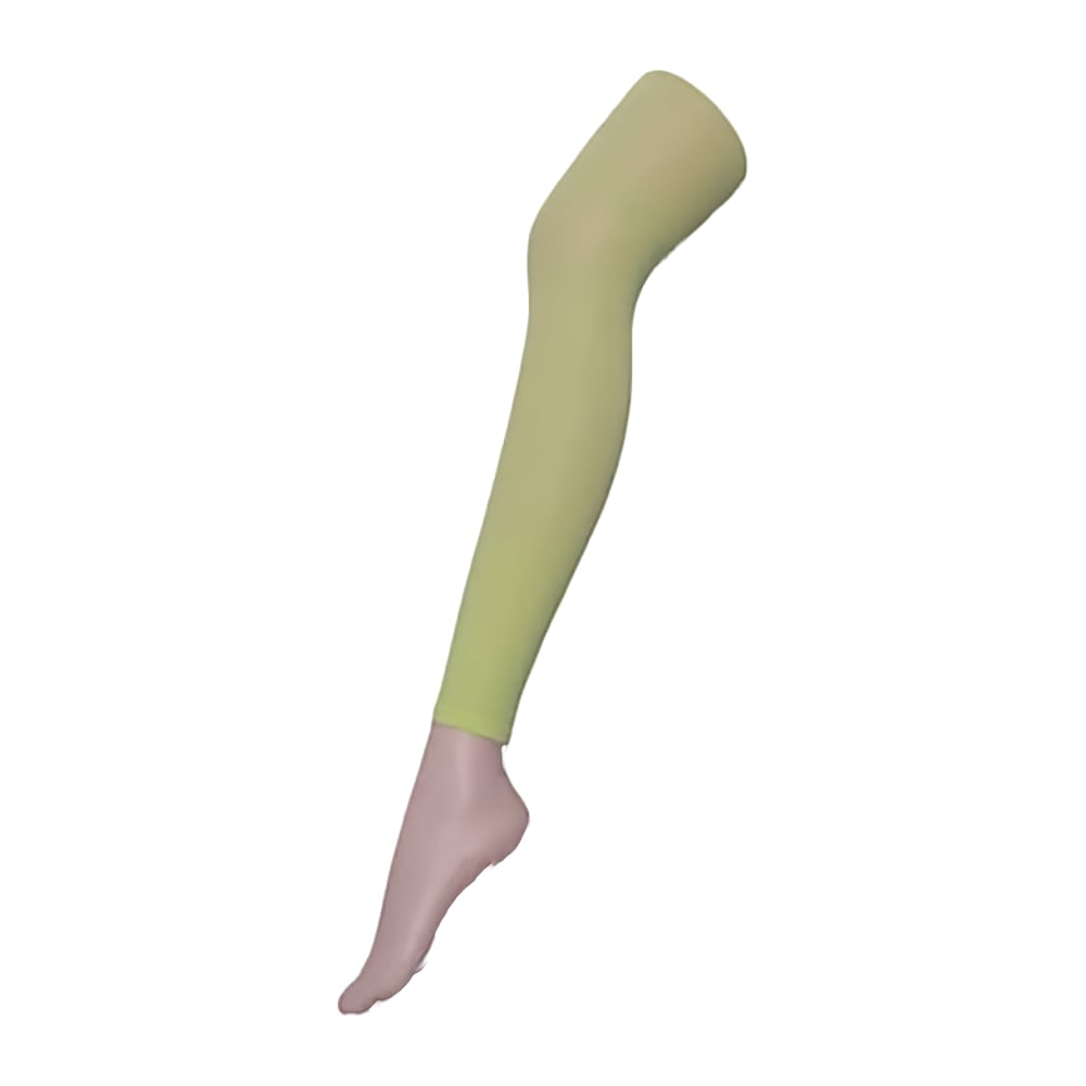 80 Denier Yellow Green Coloured Footless Opaque Pantyhose Tights 