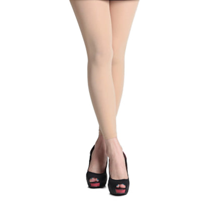 80 Denier Coloured Footless Opaque Pantyhose Tights 