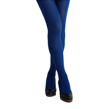 80 Denier Coloured Footed Opaque Pantyhose Tights Blue