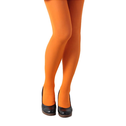 80 Denier Coloured Footed Opaque Pantyhose Tights Orange