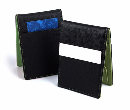 Bifold Wallet with Money Clip green