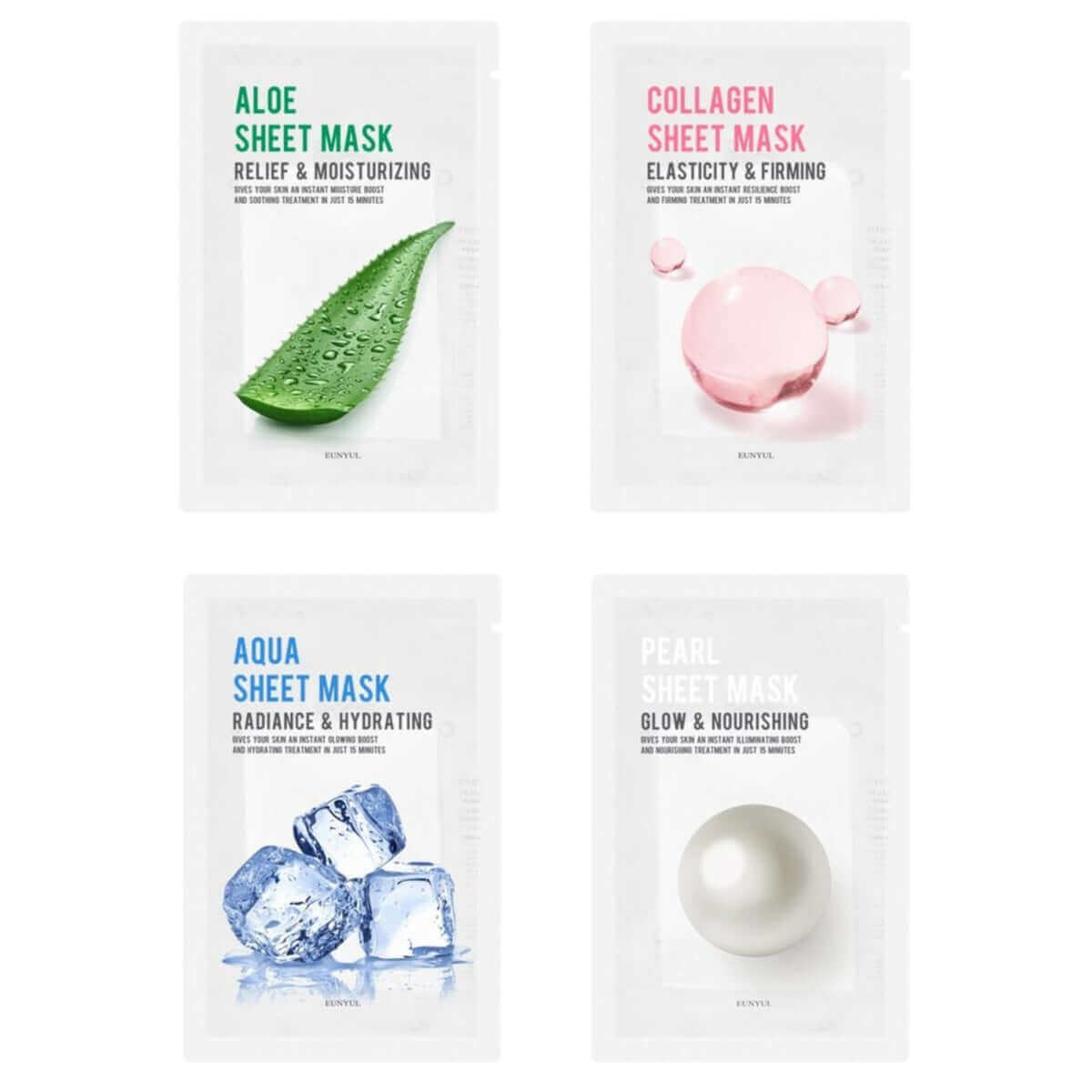EUNYUL Purity Sheet Mask Pack 8 Set 