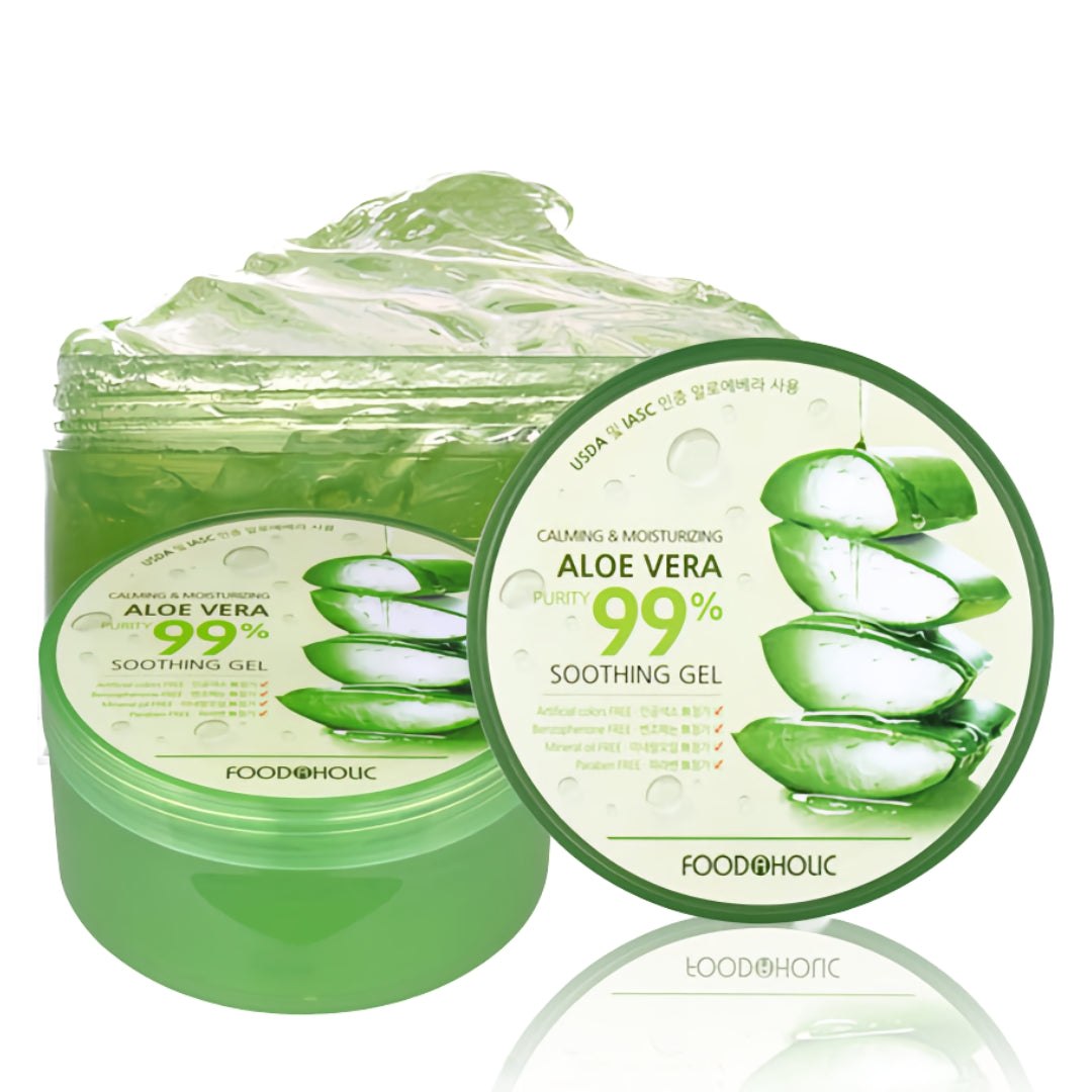 FOODAHOLIC Calming Moisturizing Aloe Vera Purity 99% Soothing Gel 300ml 