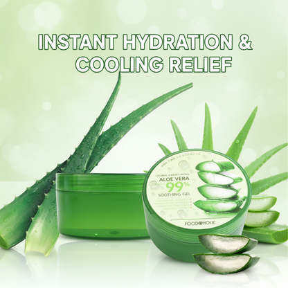 FOODAHOLIC Calming Moisturizing Aloe Vera Purity 99% Soothing Gel 300ml 