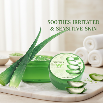 FOODAHOLIC Calming Moisturizing Aloe Vera Purity 99% Soothing Gel 300ml 