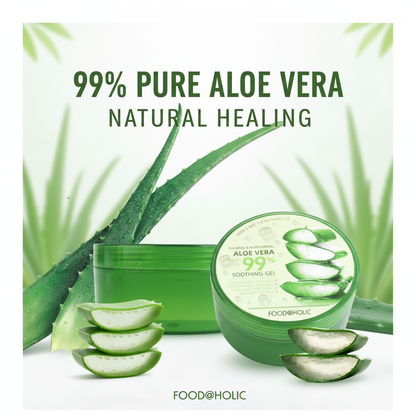 FOODAHOLIC Calming Moisturizing Aloe Vera Purity 99% Soothing Gel 300ml 