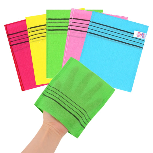 Korean Exfoliating Mitt Towel Bath Viscose Body Scrub Glove 5 PCS 