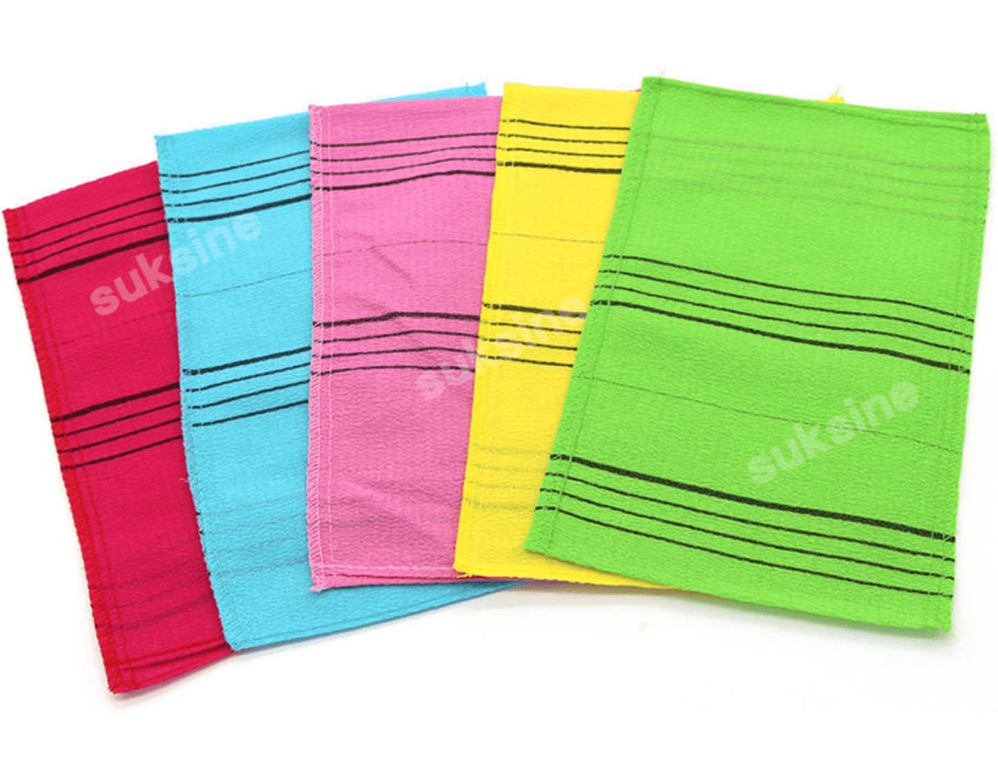 Korean Exfoliating Mitt Towel Bath Viscose Body Scrub Glove Large 5 PCS 