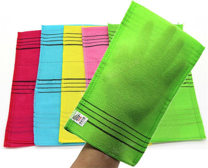 Korean Exfoliating Mitt Towel Bath Viscose Body Scrub Glove Large 5 PCS 