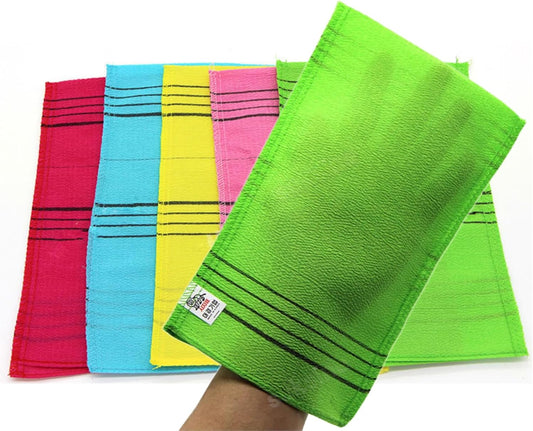Korean Exfoliating Mitt Towel Bath Viscose Body Scrub Glove Large 5 PCS 