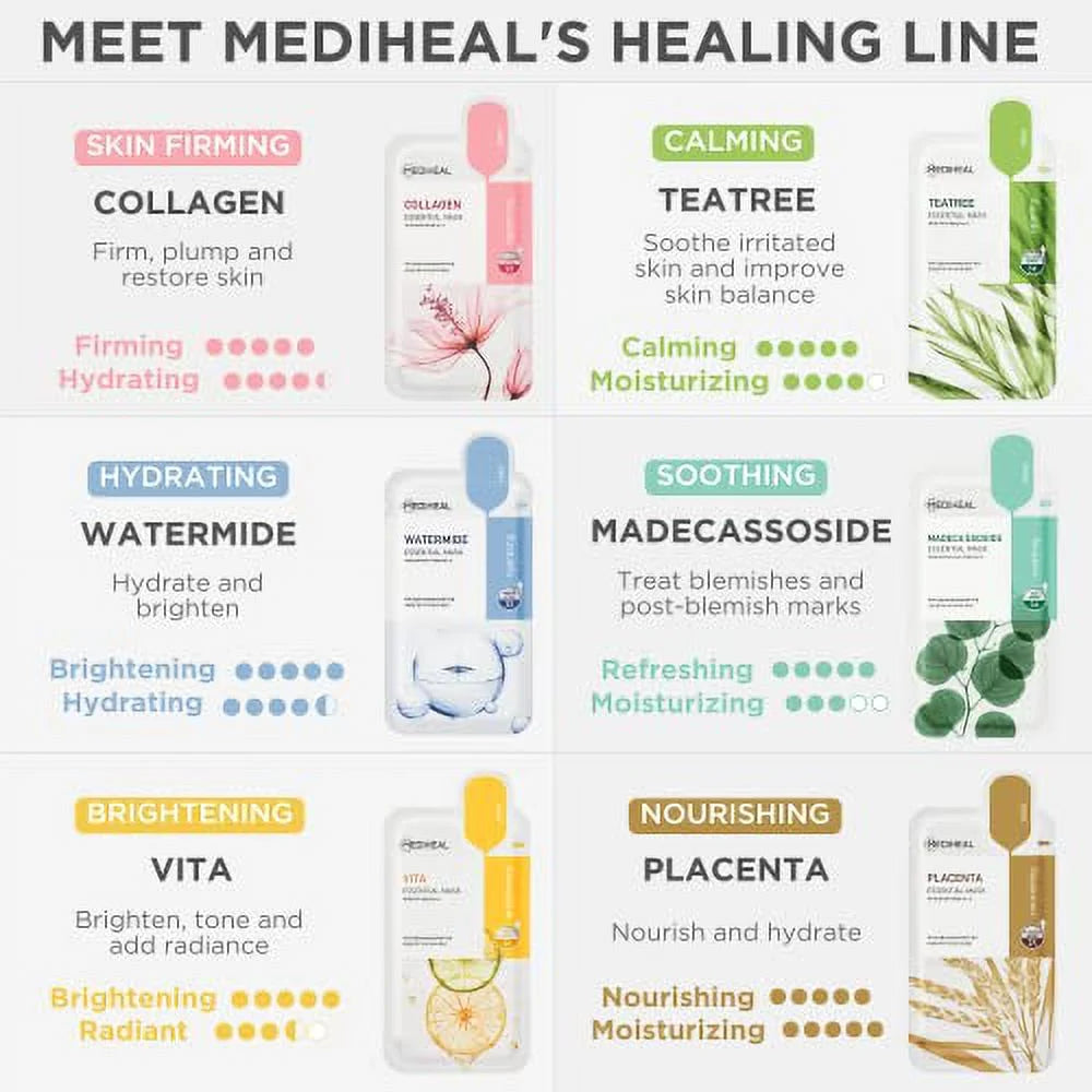 Mediheal Sheet Mask New Essential HERO 6 Pack 