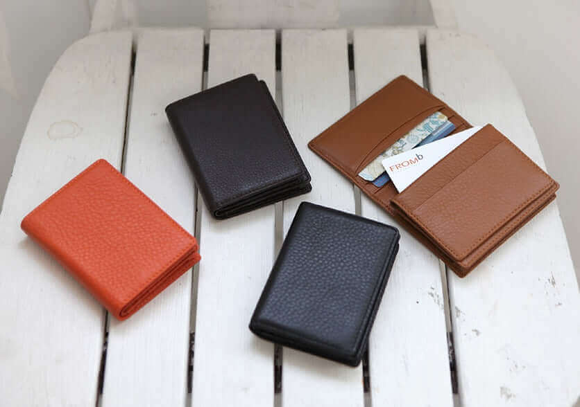 Men's Business Slim Cowhide Genuine Leather Wallet 