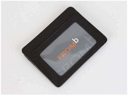 Men's Cowhide Genuine Leather Slim Card ID Wallet 