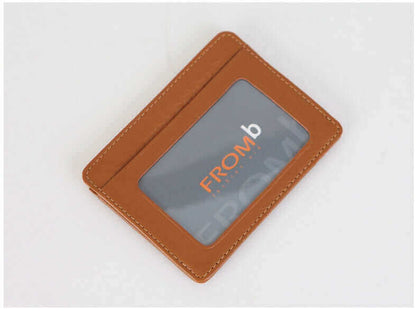 Men's Cowhide Genuine Leather Slim Card ID Wallet 