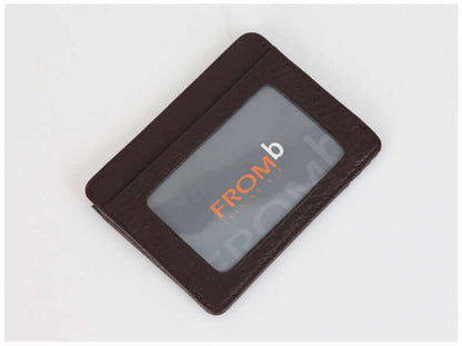 Men's Cowhide Genuine Leather Slim Card ID Wallet 