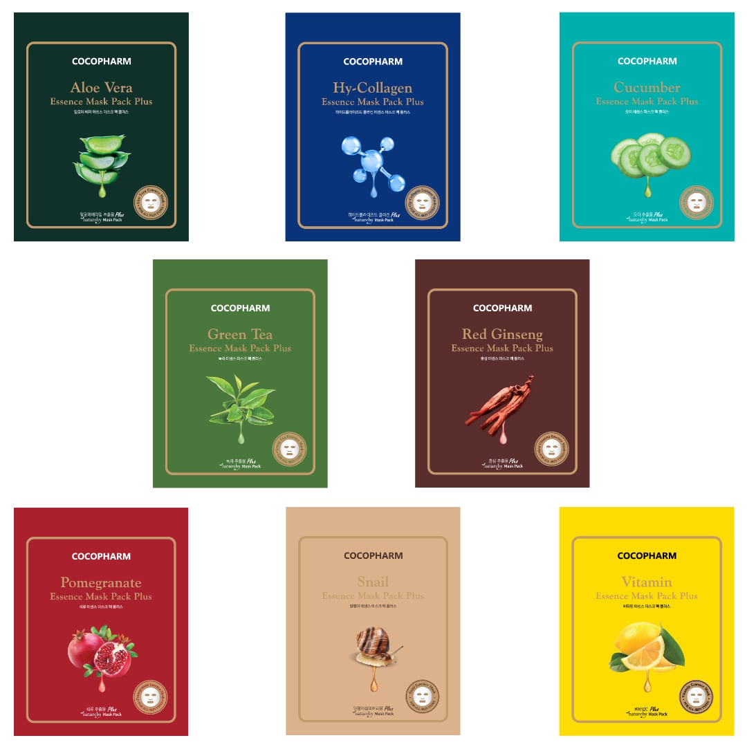 Natureby Cocopharm Essence Mask Pack Plus 8 Set 