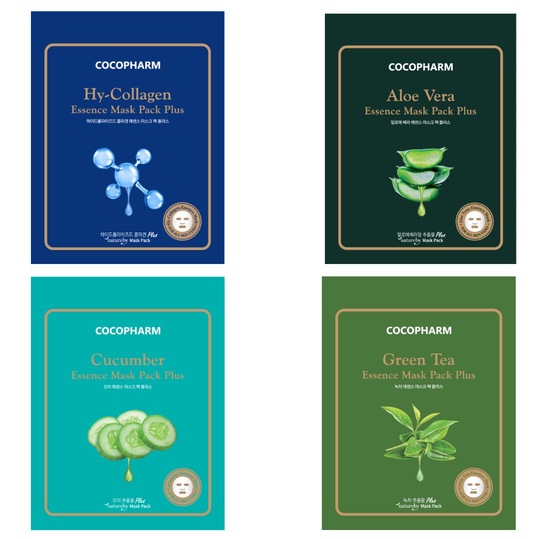 Natureby Cocopharm Essence Mask Pack Plus 8 Set 