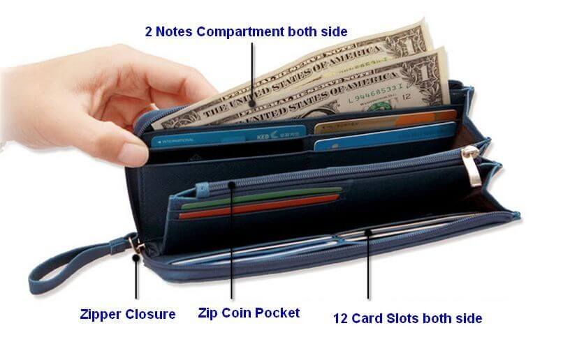 Stylish Women's Zip Around Wallet 