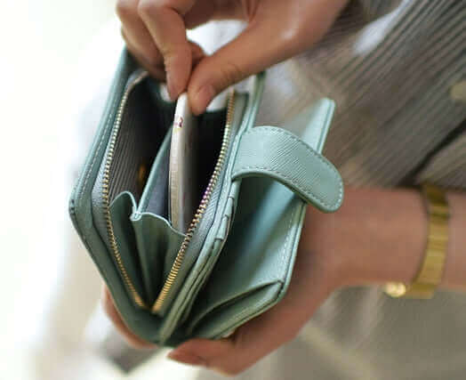 Women's Genuine Saffiano Leather Half Wallet 