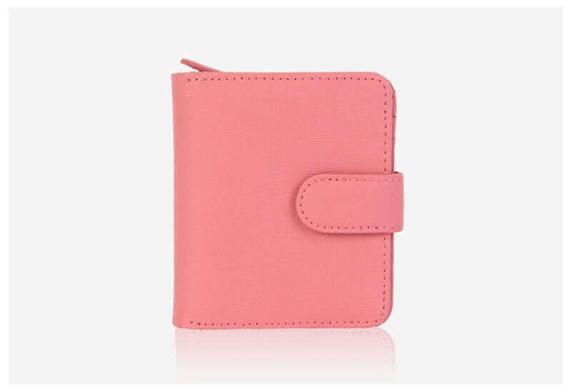 Women's Genuine Saffiano Leather Half Wallet 