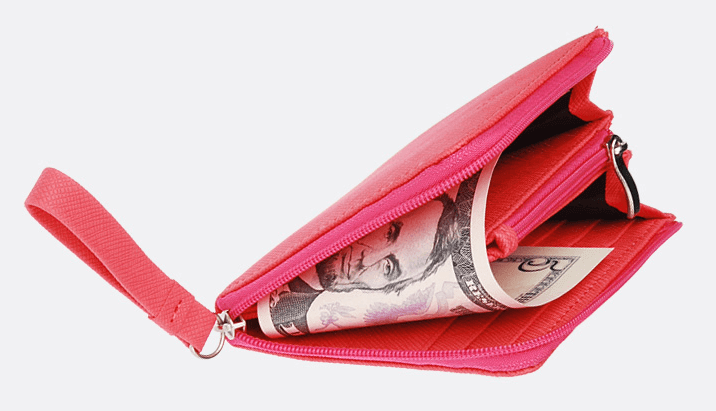 Women's Stylish Zip Around Coin Card Wallet 