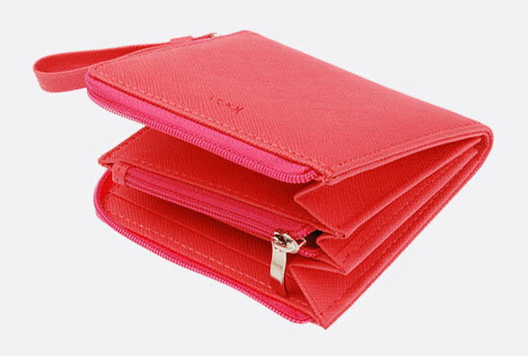Women's Stylish Zip Around Coin Card Wallet 