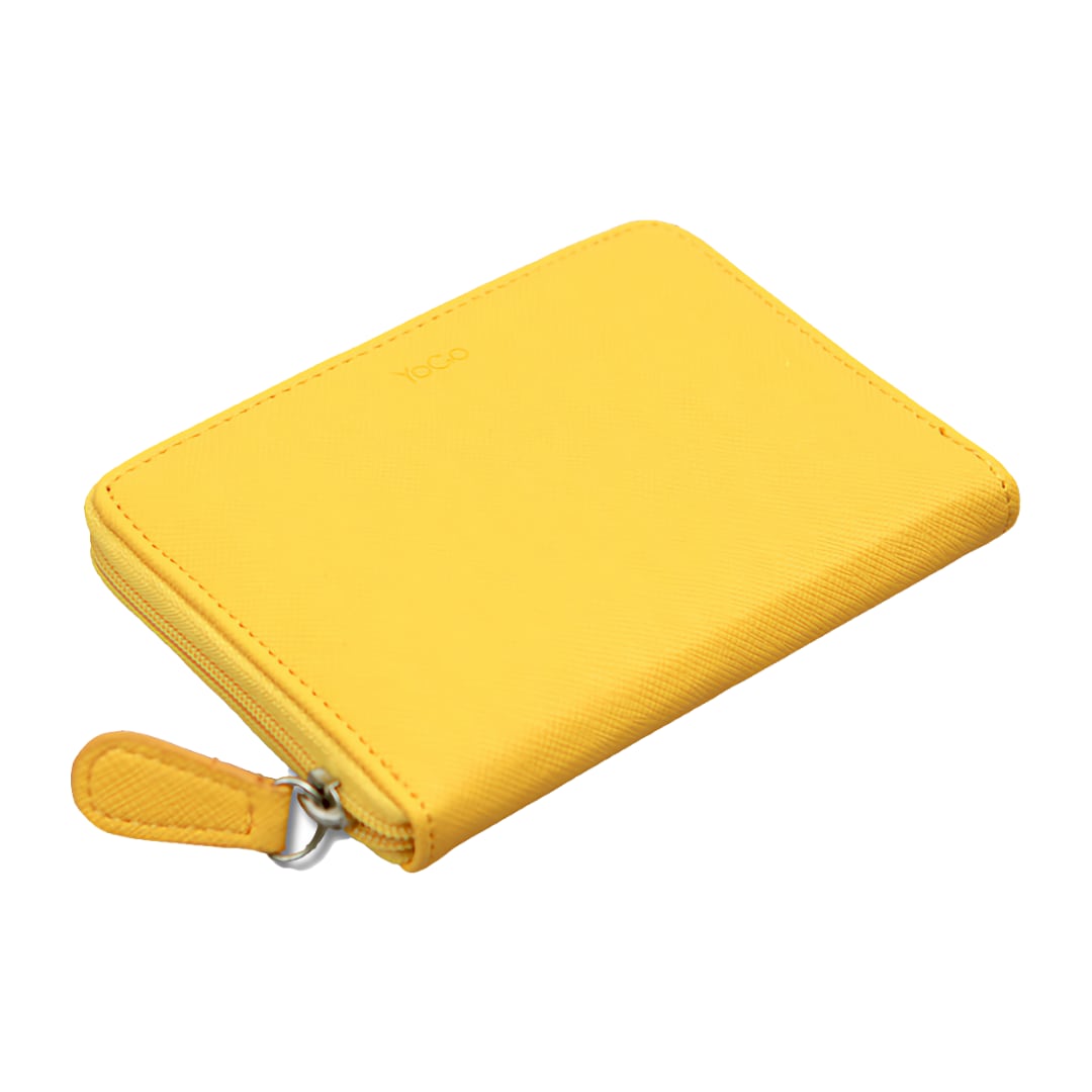 Women's Stylish ZIP Around Wallet yellow