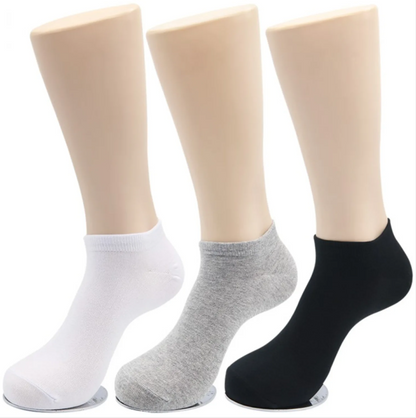 Men's Cotton Blend Low Cut Ankle Sneaker Socks 5 Pairs 
