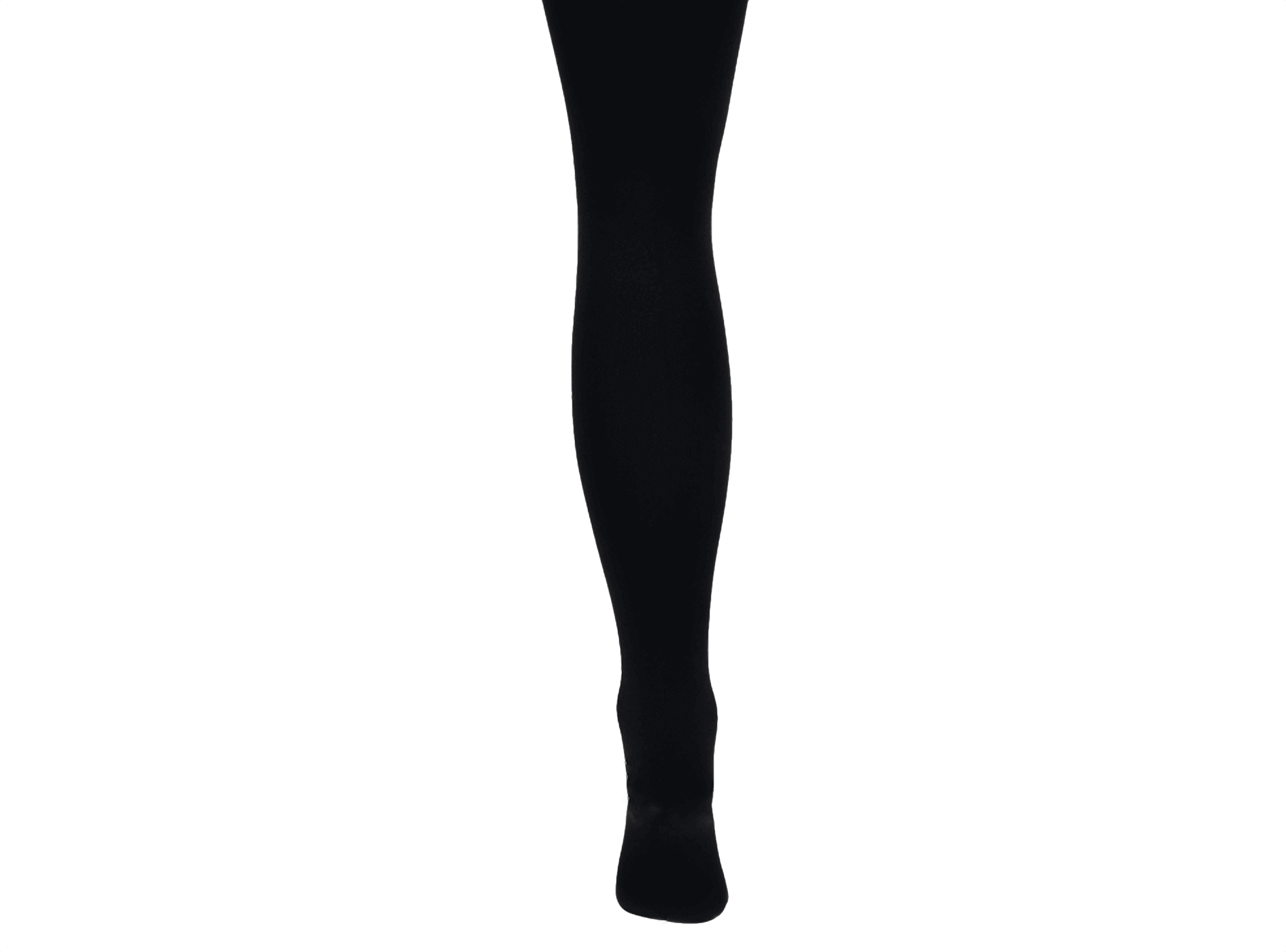 80 Denier Black Footed Opaque Pantyhose Tights - CIRCLO