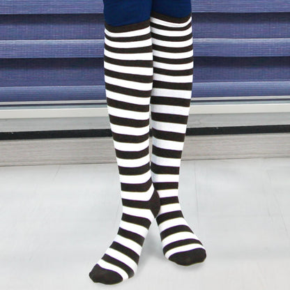 Women's Knee High Socks brown stripe