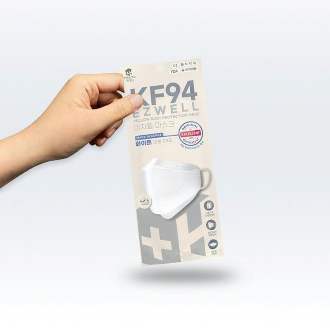 EZWELL KF94 white adult face masks