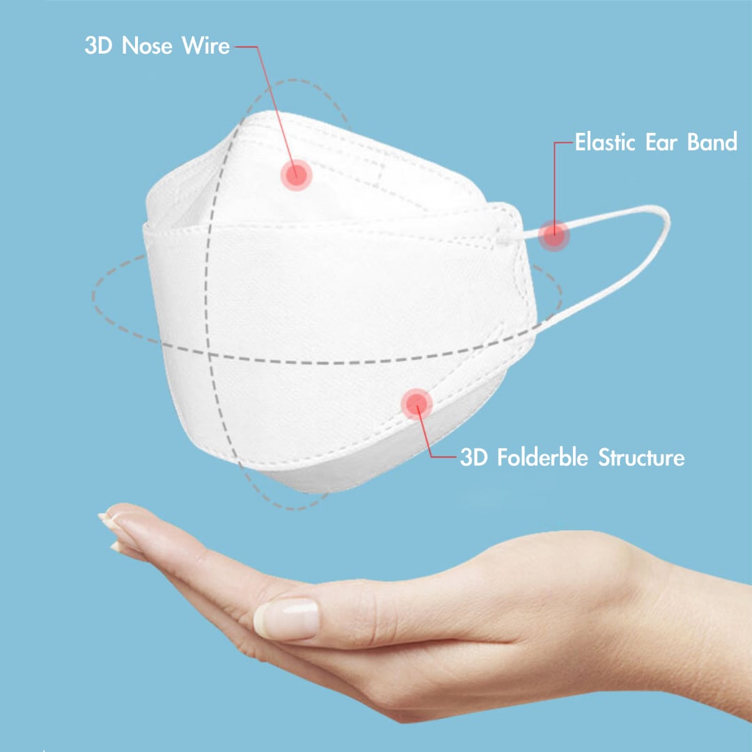 EZWELL KF94 white adult face masks