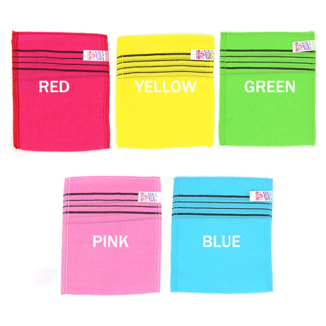 Korean Exfoliating Mitt Towel Bath Viscose Body Scrub Glove 5 PCS 